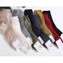 양말사랑 리쁘A 잔골지 무지 중목 여성패션양말