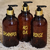 원더스토리 욕실 디스펜서 브라운 샴푸통 520ml, 문구 02. HAIR RINSE