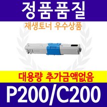 신도리코 P200 C200 C200dn P200dn P201dn P205dn P206dn P200T5KK 재생토너, 검정, 1개