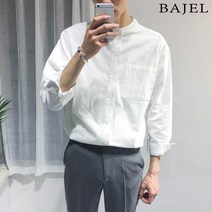 바젤 (BJ632)남정 데일리셔츠코디 루즈핏 구김 차이나남방