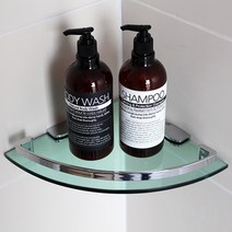 베스트샤워 크롬 원형 코너 선반 욕실 화장실 인테리어 강화유리, 크롬원형 코너선반(국산)