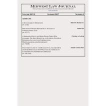 Midwest Law Journal: Volume XXVII Number 1 Summer 2017 Paperback, Bookstand Publishing
