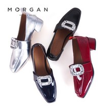 MORGAN 큐빅 투웨이 양가죽 로퍼