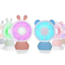 무디 LED 미니 휴대용 선풍기 무드램프 안전인증, 베어브라운, 무디 LED휴대용 선품기