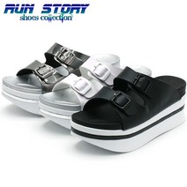 런스토리 7.5 통굽슬리퍼 여성샌들 키높이샌들 여름 신발 바캉스 휴가 사무실슬리퍼