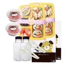 피크닉하우스 어린이5칸피크닉도시락간편셋트, 1세트, 1set