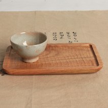 오일장 수입 빗살무늬 직사각 다과접시 차탁, 1개