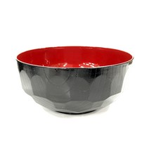 일본 투톤 양각 칠기_각그릇 대(면기)
