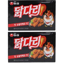 농심닭다리 핫 숯불바베큐 맛, 66g, 2개