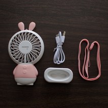 대원 LED 미니 휴대용 선풍기 DW-EF800, 래빗핑크