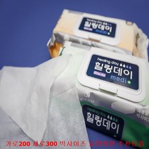 간병물티슈 힐링데이 엠보싱 60매 15팩 대형물티슈 유아물티슈