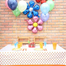 라인도트 비닐 테이블보 (오렌지), 단품