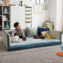 아씨방가구 베이비 블루 범퍼 침대프레임(매트제외)