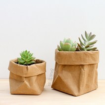 YD 워셔블 페이퍼백 종이화분 다용도 수납바구니, 블랙