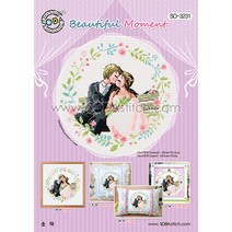 조이십자수 소다 십자수도안 큰도안 쿠션도안 시계도안, Beautyful Moment [소다-3231] 도안, 1개