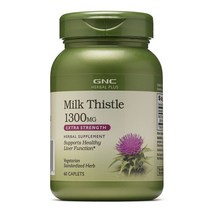 GNC 지엔시 밀크씨슬 Milk Thistle 1300mg, 0.2kg, 60 Capsules, 1개