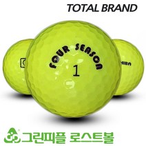 토탈브랜드 형광 옐로우 2피스 B+급 로스트볼 16개
