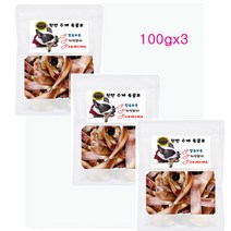 수제명가 육골포 강아지 수제간식 100g, 돼지귀 슬라이스, 3개입