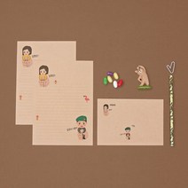 잡아땅 캐릭터 편지지 (자체제작), 크라프트, 편지지 10장
