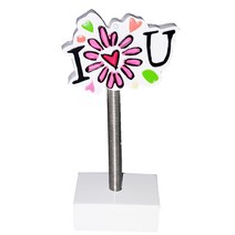아이러브유 I LOVE YOU 플라워 메모꽂이 명함꽂이 메모클립 메모집게 love gift memo clip