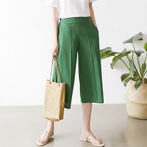 [이쁘네] 도레미마 7부 슬랙스 린넨팬츠 마바지 통바지 밴딩 고무줄 편한 시원한 여름