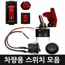 카메이크업 차량용 스위치 모음 원형 전선형 토글 2WAY, 옵션5.원형스위치-LED형, 1개