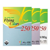 [ABC문구]삼원특수지 플라잉칼라 A4 80g 대용량 250매, R01. 레인보우색