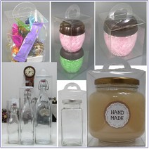 [슈가블링] 투명하트손잡이박스, 투명하트손잡이(도일리받침)10.3cm, 1개