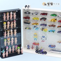 성림아크릴 잇츠토이 미니 토이 정리대 미니카 진열대 장난감 인형 보관 장식장, 1세트
