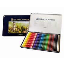 문화 틴케이스 고급 색연필, 36색, 100개