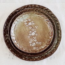 토비 풀내음 원형 접시세트 (3p) 접시, 분청, 1세트