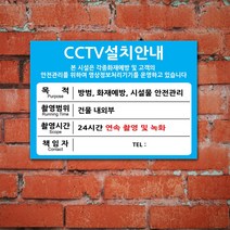 EsignMART 이사인마트 CCTV 설치 안내 표지판 100956, 크기및소재 : A3(알루미늄)