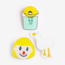[인디케이] 옐로 포인트 아크릴 뱃지
