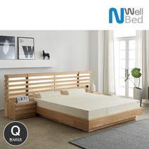 느웰베드 노블 천연라텍스 퀸(Q) 평상형침대(라텍스매트리스 포함), 기능성커버B