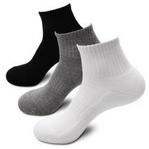 삭스어패럴 이중바닥 중목 스포츠양말, 블랙