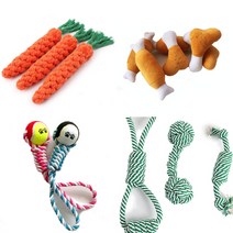 루나버블 애완용 실타래 봉제 장난감 6종 애견 강아지 반려동물 인형 바베큐, 로프공-핑크, 1개입