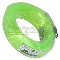 임팩형광호스8mm-4.5mm-15m 콤프레샤 타카용에어호스 형광색호스 공압기기용 카센타용 에어공구용사용호스 연질파워, 1개