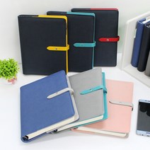 헐트 시스템 6공 다이어리 (17.7x23cm) 25절 큰사이즈 빅사이즈 플래너 PU원단 인조가죽 커버 국내노트, 블루(이틀식)