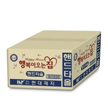 행복이오는집 핸드타올 2160매 화장지 휴지 업소용 대용량, 1박스