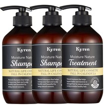 키렌 모이스처 네이처 샴푸2개+트리트먼트1개 폴인카렌듈라향 500ml, 1세트