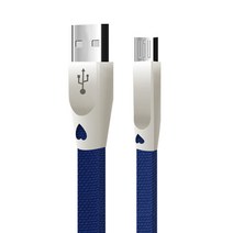 MUJU MJ-60 USB3.0 3A 마이크로5핀 고속충전 케이블, 네이비, 1개, 1.2m