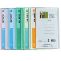 아주문구상진 크리어화일 클리어파일, 10매노랑색투명화일, 1권