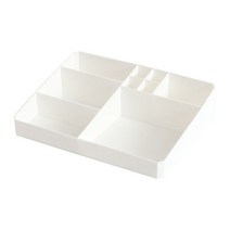스플리트 메이크업 화장품 정리대 화이트, 1p