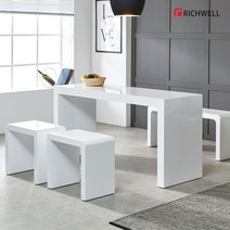 리치웰 하이그로시 모던 멀티 식탁 테이블 1200 (의자별도), 화이트
