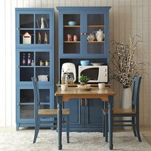 꿈에그린 블루빈티지 확장형 식탁겸 장식장 900 주방장식장