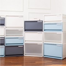 (아우어마켓) (중형)튼튼한 플라스틱 서랍장 다용도 정리함 양말 속옷 보관 옷장 수납함, 아이보리, 1개