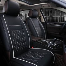자동차시트커버 3p풀세트 자동차시트 카시트 커버 차량용좌석커버 차량 씨트 카바 차 시트커버 뒷좌석 차량시트커버교체 시트커버 3P 자동차 인조가죽 시트커버 시트카바 교체, 블랙+화이트, 현재상품선택