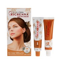 리체나 칼라크림 세화피앤씨 헤어컬러, 7YN(황갈색), 1개