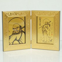 골든팩토리 고급형 황금만다라 더블경첩 달마도액자 액운방지 액자, A타입