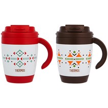 THERMOS 일본 써모스 진공단열 머그컵 보온컵 270ml 보냉컵, 브라운